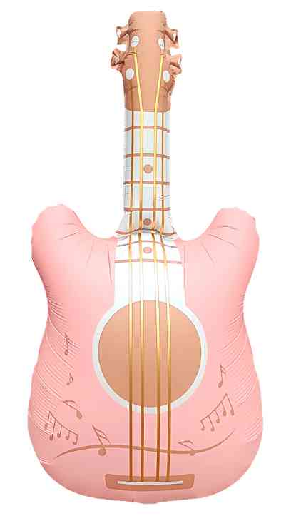 Шар фольга фигура Гитара Розовый 35" 89см FL