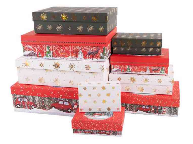 НГ Коробка прямоугольник 14х10х5см Пора подарков Ассорти Металлик