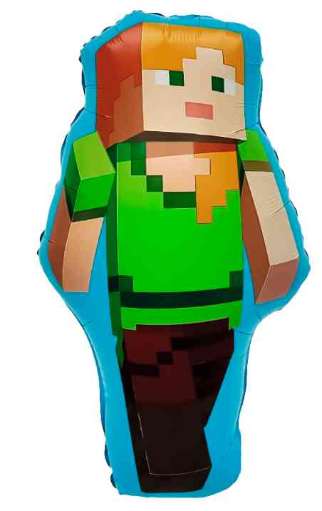 Шар фольга фигура Пиксельная девушка 29" 74см FL