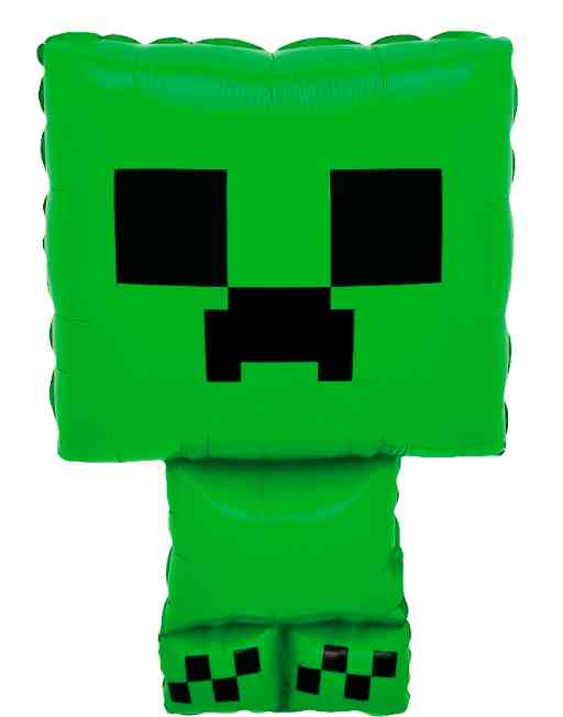 Шар фольга фигура Пиксельный монстр Зеленый 26" 66см FL