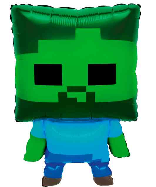 Шар фольга фигура Пиксельный зомби 26" 66см FL