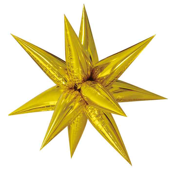 Шар фольга фигура AIR Звезда Составная Золото 40" 102смFL (упак)