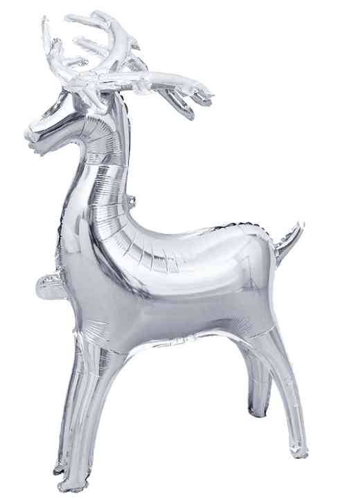 Шар фольга фигура AIR Олень Серебро 64" 163смFL (упак)
