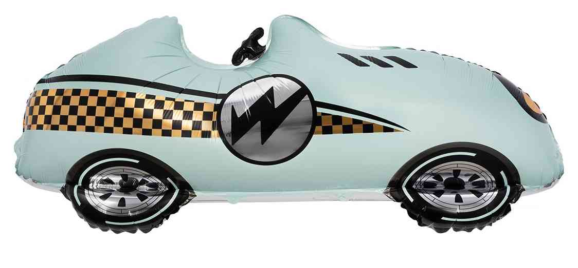 Шар фольга фигура Гоночная машина Формула 1 Голубой 43" 109см FL (упак)