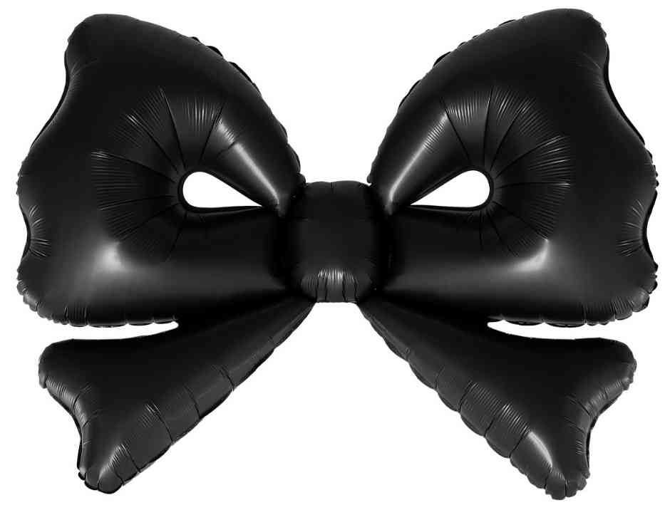 Шар фольга фигура Бант Черный Сатин 50" 127см FL