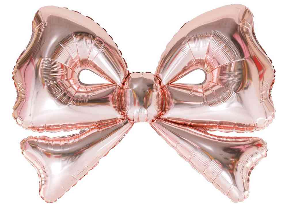 Шар фольга фигура Бант Розовое Золото Металлик 50" 127см FL