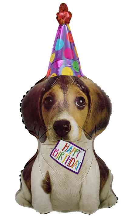 Шар фольга фигура Щенок в колпачке 30" 76см FL (упак)