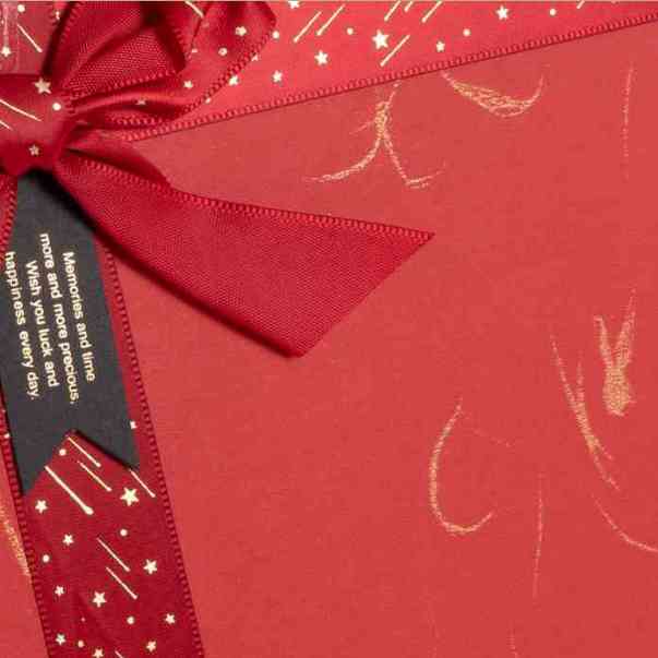 Коробка квадрат 17х17х8см Волшебный праздник Красный ДБ