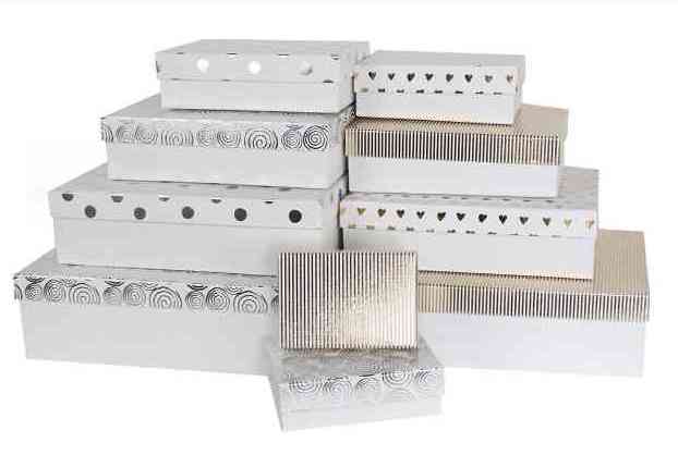 Коробка прямоугольник 33х23х9см Белая Классик ДБ