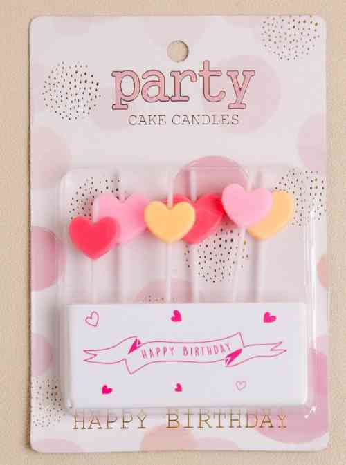 Свечи набор на шпажках Сердечки АА
