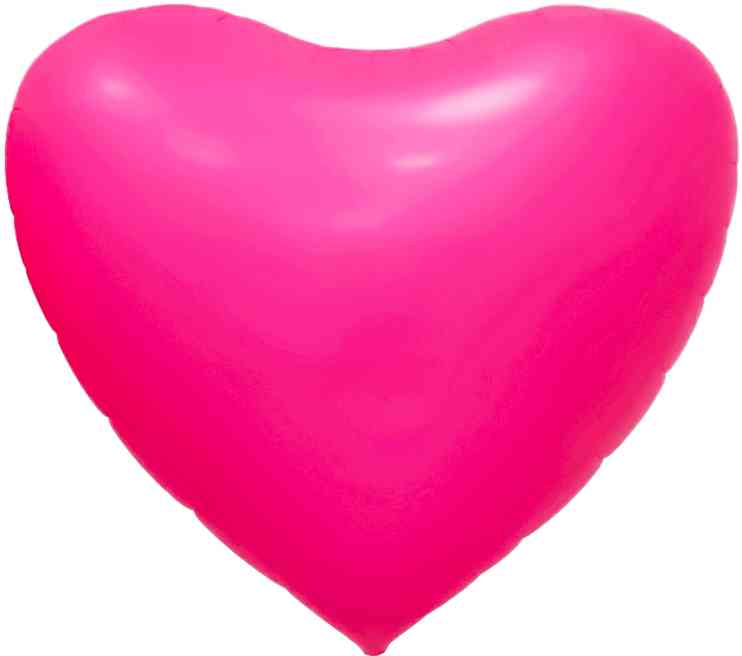 Шар фольга без рисунка 63" FL сердце Сатин Фуше