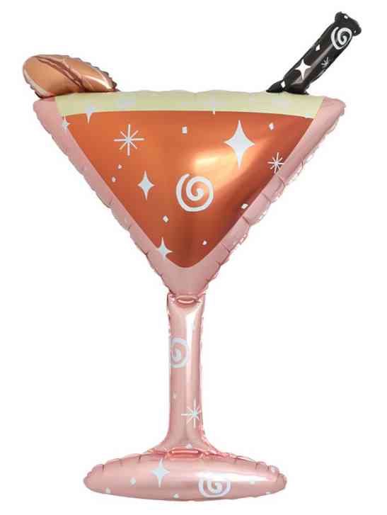 Шар фольга фигура Бокал Мартини Розовый 44" 112см FL