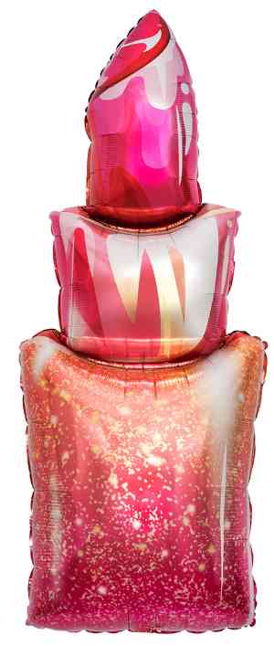 Шар 46" 117 см, фольга Губная помада, розовый