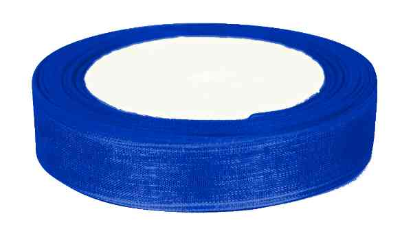 Лента органза 2,5х22,85см Королевский синий ДБ