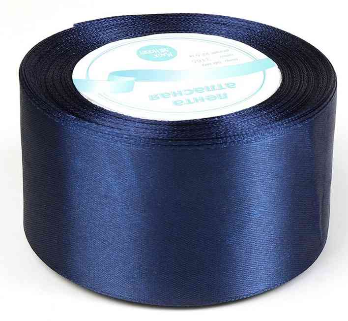 Лента атласная 50х22,5м Темно-синяя ЕУТ