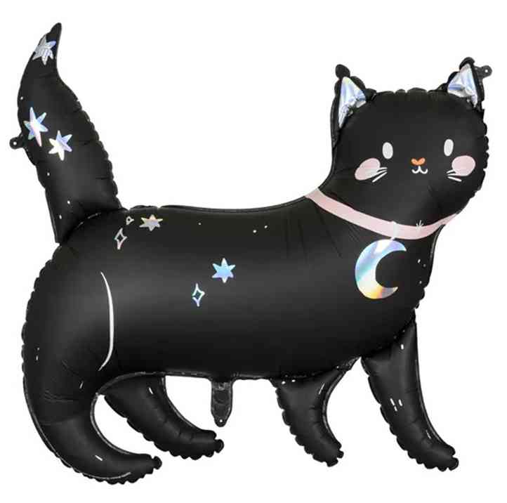 Шар фольга фигура Кот Black 32" 81см PD (упак)