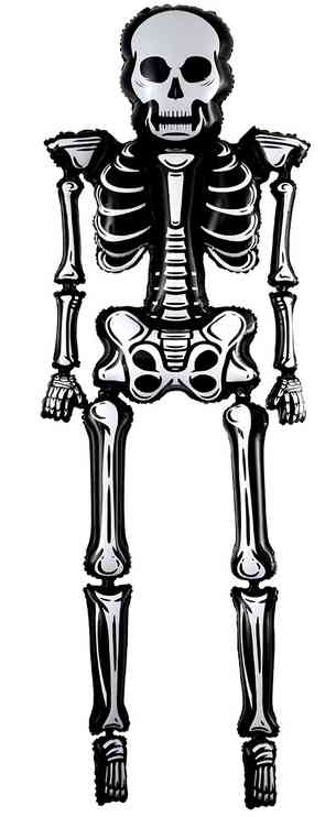 Шар фольга фигура AIR Скелет огромный 100" 254смFL (упак)