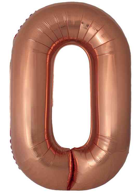 Шар фольга Цифра 40"Fm Slim Бронзовый Bronze "0" (упак)