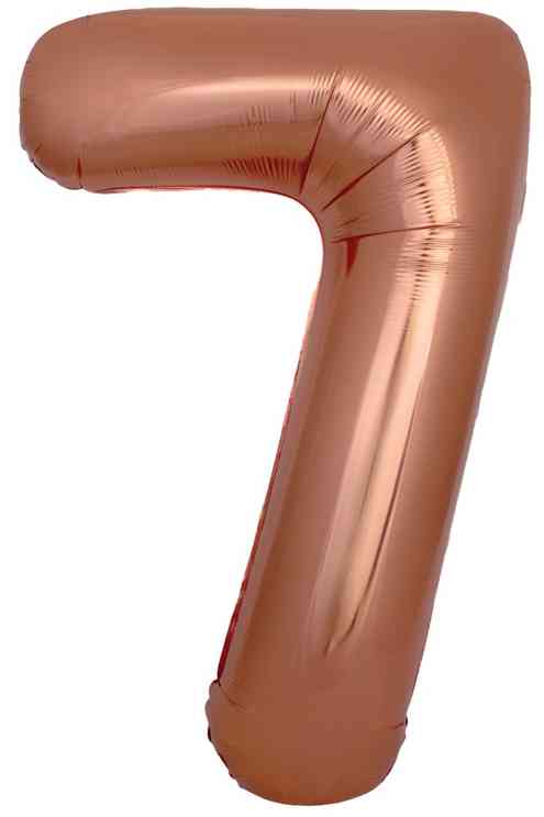 Шар фольга Цифра 40"Fm Slim Бронзовый Bronze "7" (упак)