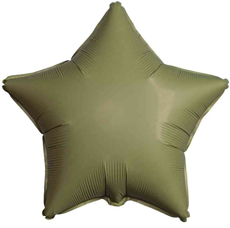 Шар фольга без рисунка 18"Fm звезда матовый Olive Green Оливковый 301500MOL