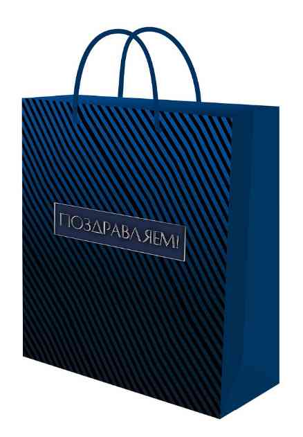 Пакет бумажный S 12х15см Полосы