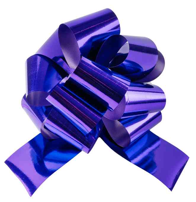 Бант 6х21см Фиолетовый Металлик ДБ