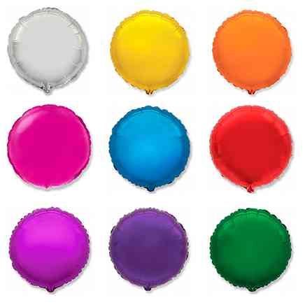 Шар фольга без рисунка 18"Fm круг ассорт