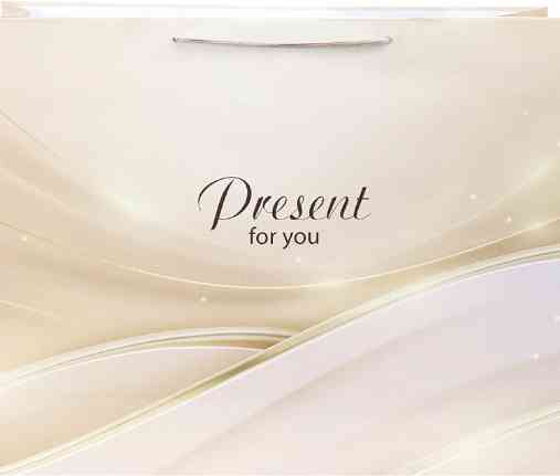 Пакет бумажный XXL 54х44см Золото абстракция