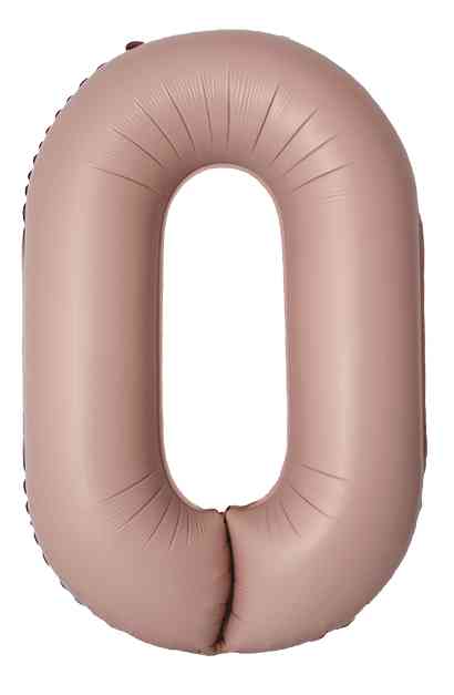Шар фольга Цифра 40" Fm Slim Винтажная роза Матовый "0" (упак)