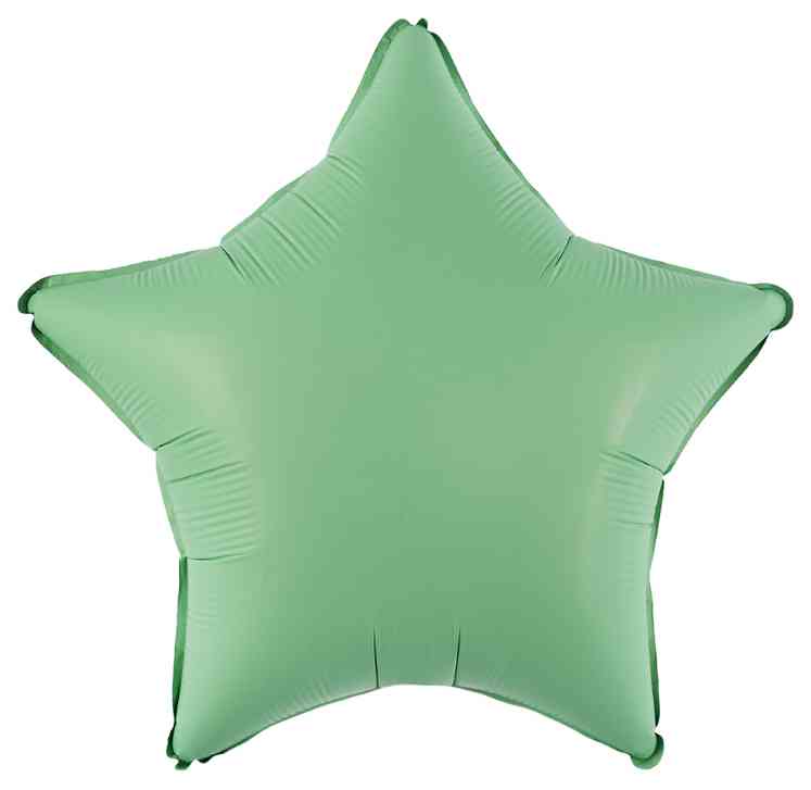 Шар фольга без рисунка 18"Fm звезда матовый Мятный