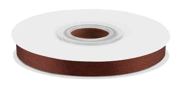 Лента атласная 0,7х22,85м Шоколадный ДБ