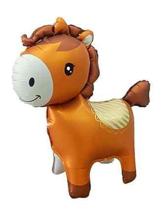 Шар фольга фигура AIR Лошадка Коричневый 25" 64смFL