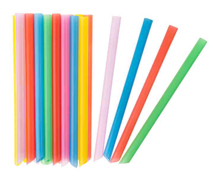 Трубочки для коктейля пластик Широкие Ассорти (уп50) ВВ