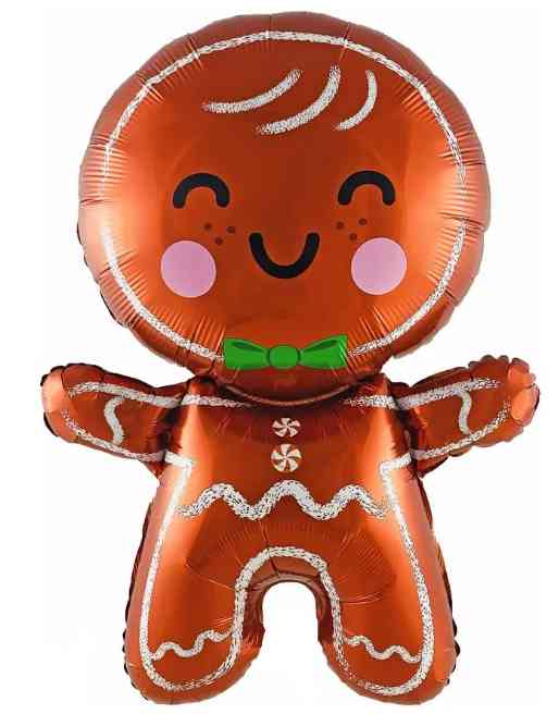 Шар фольга фигура Пряничный человечек 27" 71см FL (упак)