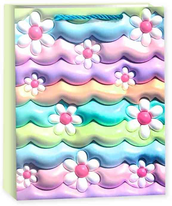 Пакет бумажный L 26х32см Цветочное ассорти Дизайн №4