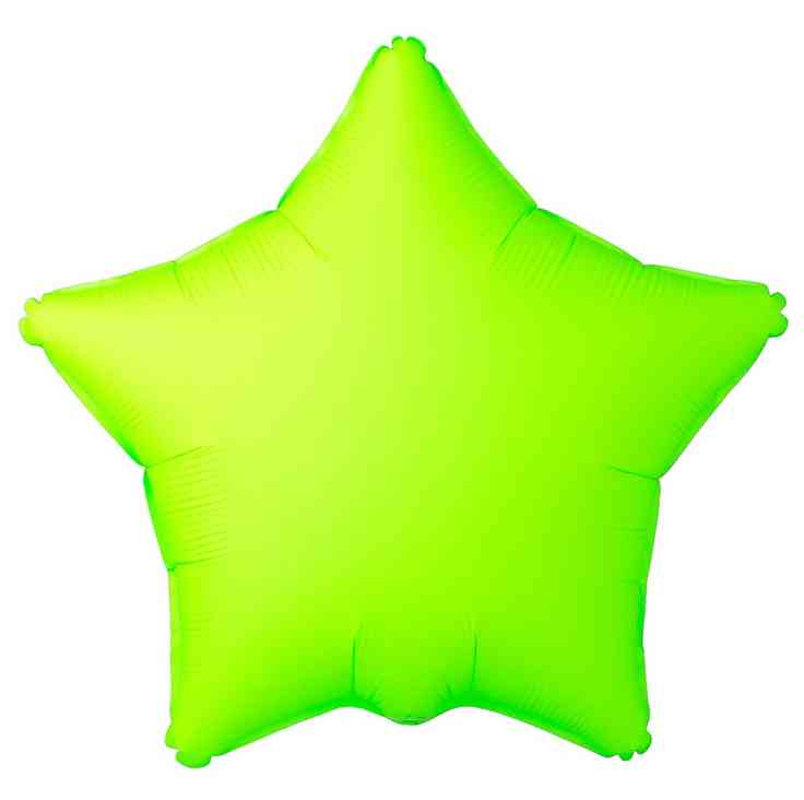 Шар фольга без рисунка 18"ВЗ звезда Неон Зеленый Green