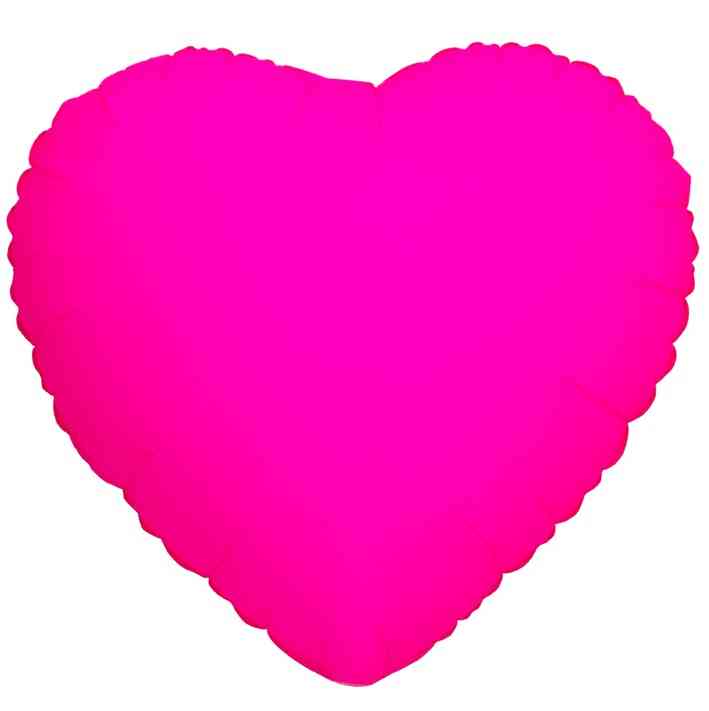Шар фольга без рисунка 18"ВЗ сердце Неон Фуксия Fuchsia