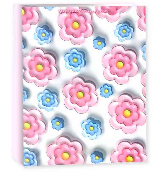 Пакет бумажный L 26х32см Цветочное ассорти Дизайн №2