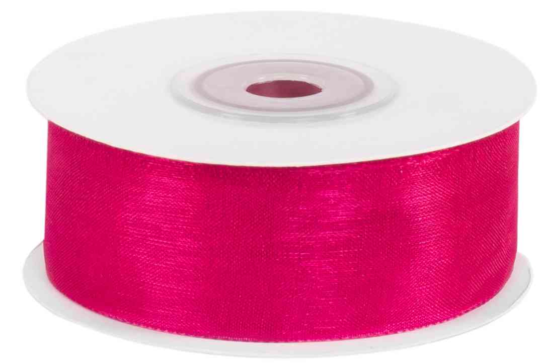 Лента органза 2,5х22,85м Фуксия ДБ