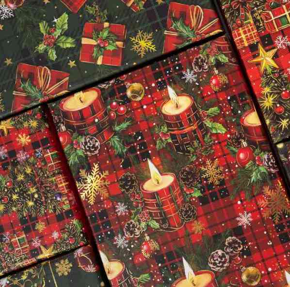 НГ Коробка прямоугольник 33х23х9см Новогодний декор Металлик