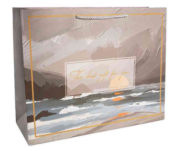 Пакет бумажный XL 42х32см Морской пейзаж Дизайн №4