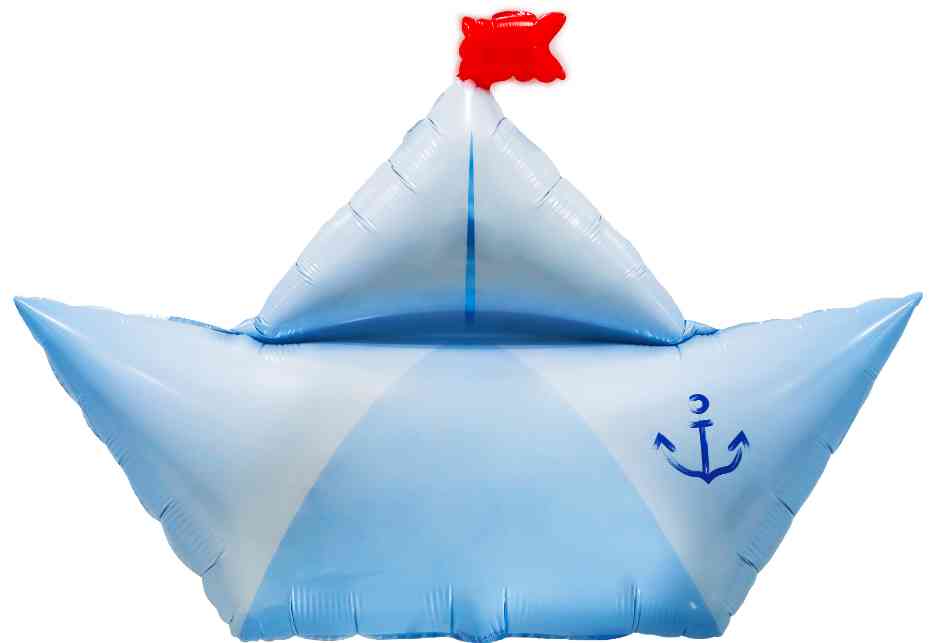 Шар фольга фигура Бумажный кораблик 32" 81смFL (упак)
