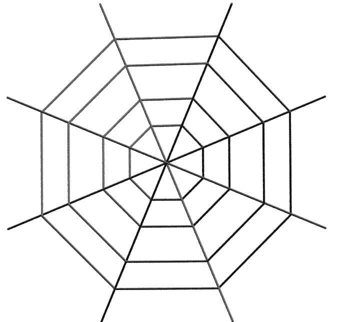 Декоративное украшение Паутина - сетка Черный 150см ВВ