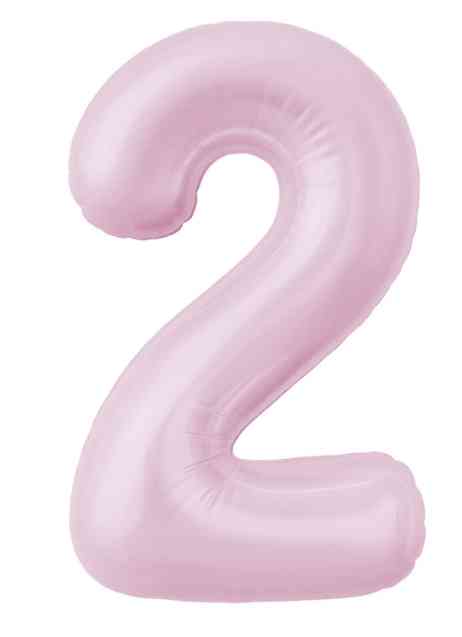 Шар фольга Цифра 40" AG Slim Зефирный "2" (упак)