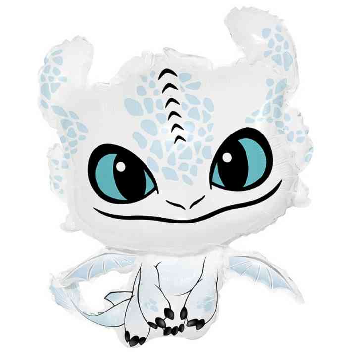 Шар фольга фигура Любимый Дракон Белый 32" 81см FL (упак)