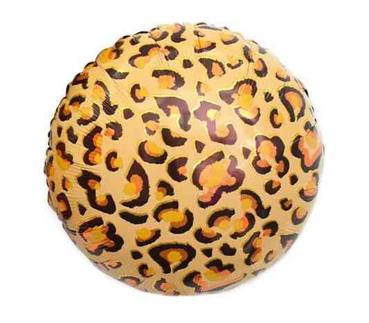 Шар фольга с рисунком 18" FL Круг Сафари Леопард
