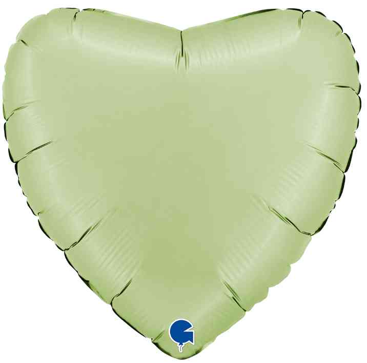 Шар фольга без рисунка 22"GR сердце Сатин Оливковый