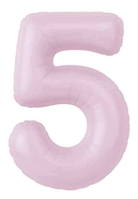 Шар фольга Цифра 40"AG Slim Зефирный "5" (упак)