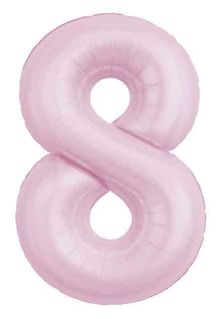 Шар фольга Цифра 40"AG Slim Зефирный "8" (упак)