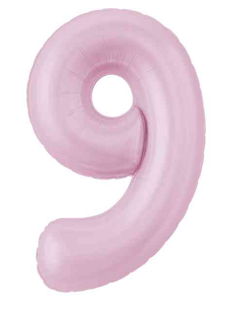 Шар фольга Цифра 40"AG Slim Зефирный "9" (упак)